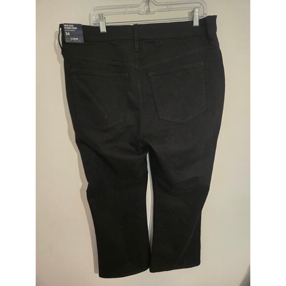 NWT J.Crew Flare crop black jean in all-day stretch womens mid rise size 34 - Picture 5 of 8